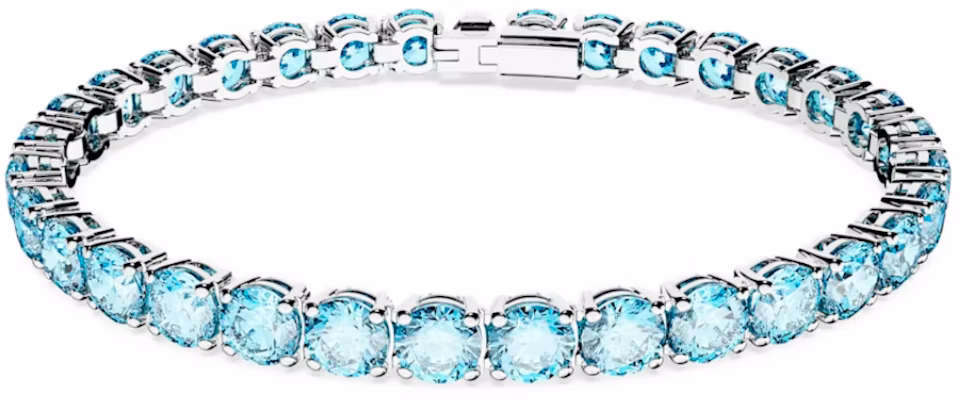 (W) 施华洛世奇矩阵网球手链 蓝色水晶锆石 女款饰品 5648927 Buy (W) 施华洛世奇矩阵网球手链 蓝色水晶锆石 女款饰品 5648927