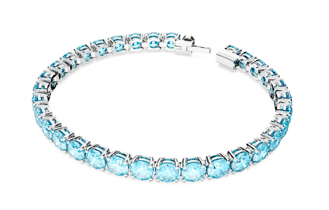 Lookbook (W) 施华洛世奇矩阵网球手链 蓝色水晶锆石 女款饰品 5648927