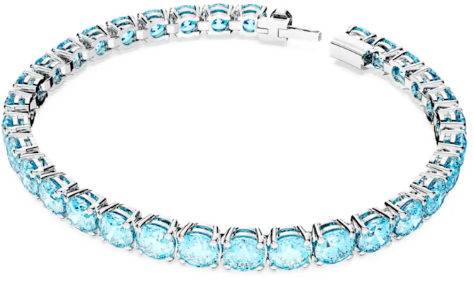 (W) 施华洛世奇矩阵网球手链 蓝色水晶锆石 女款饰品 5648927 Lookbook (W) 施华洛世奇矩阵网球手链 蓝色水晶锆石 女款饰品 5648927