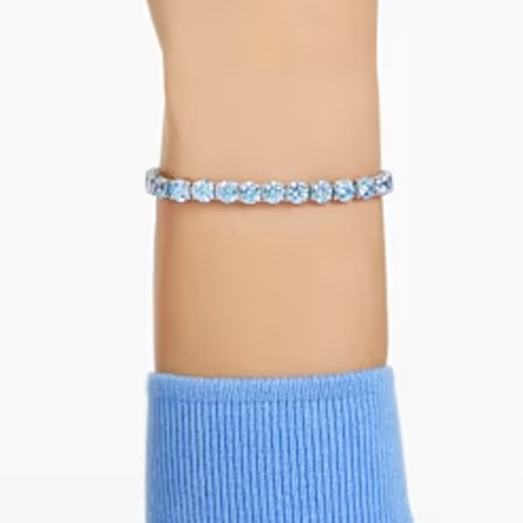 Purchase (W) 施华洛世奇矩阵网球手链 蓝色水晶锆石 女款饰品 5648927