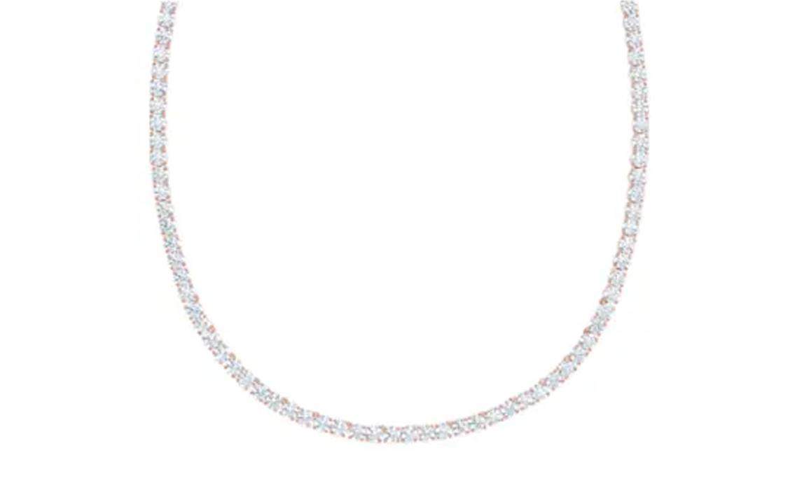 (Women) Swarovski Matrix Tennis Necklace Rhodium Plated  Necklace. 5494607