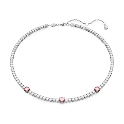 (Women) Swarovski Matrix Tennis Rhodium-Plated Necklace Silver for Women. 5666165