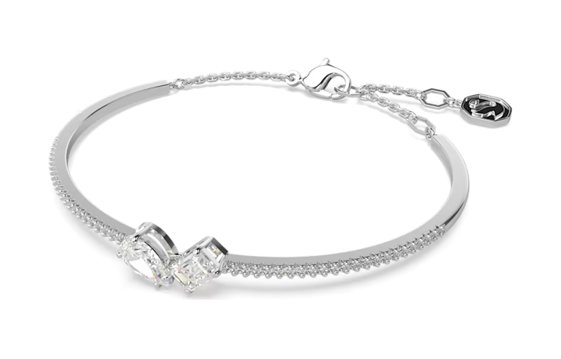 (Women) Swarovski Mesmera  Silver Bracelet with Mosaic Pattern Design. 5667253