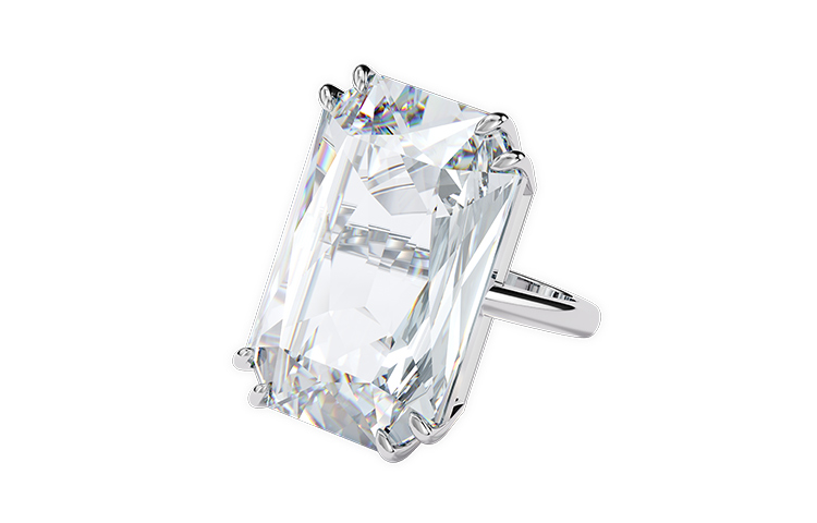 (Women) Swarovski Mesmera Cocktail Ring Women - Oversized Crystal Rhodium Plated 5600858