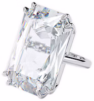 (Women) Swarovski Mesmera Cocktail Ring Women - Oversized Crystal Rhodium Plated 5600858 (Women) Swarovski Mesmera Cocktail Ring Women - Oversized Crystal Rhodium Plated 5600858