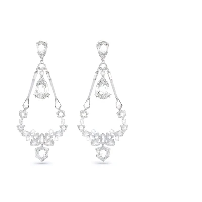 (Women) Swarovski Mesmera Mixed-Cut Crystal Earrings for Women - Silver. 5665827