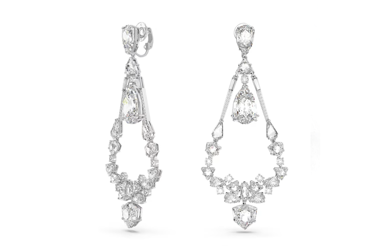 (Women) Swarovski Mesmera Mixed-Cut Crystal Earrings for Women - Silver. 5665827 圖 5