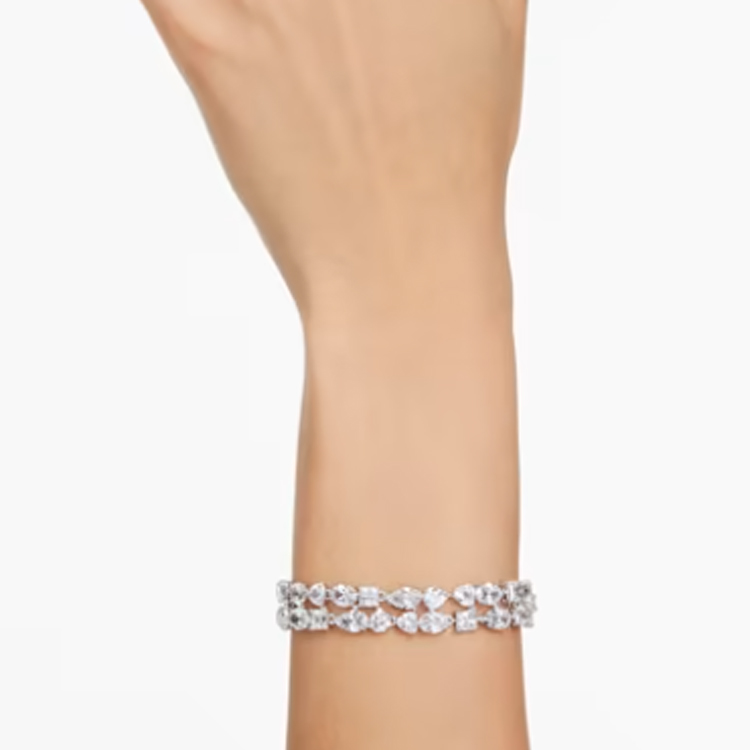(Women) Swarovski Mesmera Mixed Cut Bracelet for Women - Silver. 5669927 圖 5