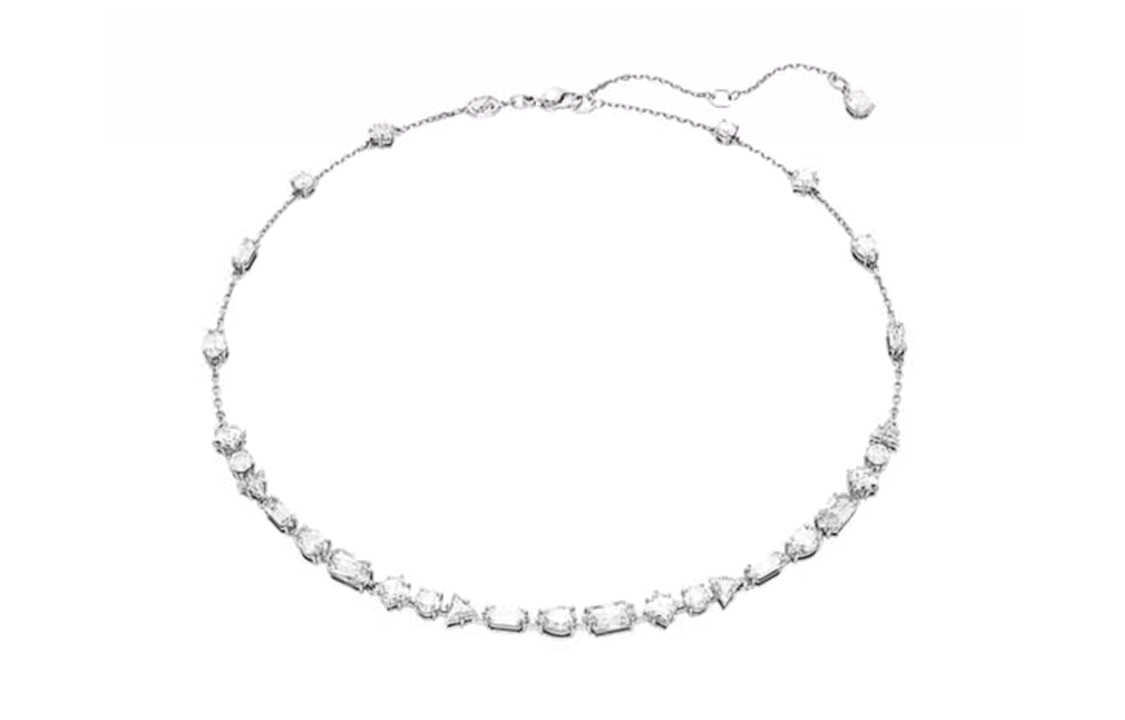(Women) Swarovski Mesmera Series Rhodium-Plated Necklace with Crystals - Silver (). 5676989