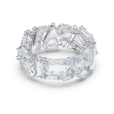 (Women) Swarovski Mesmera Silver Bracelet for Women with Gemstone Hollow Design. 9009656015308