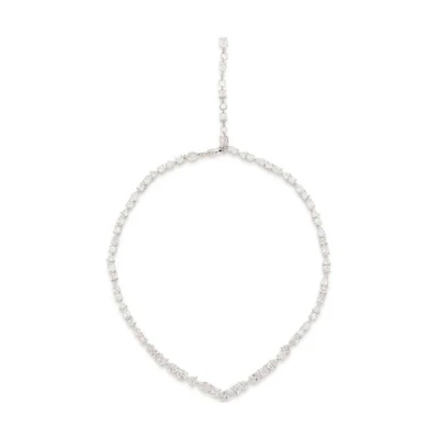 (Women) Swarovski Mesmera Silver Crystal Rhodium-Plated Necklace for Women. 5665242