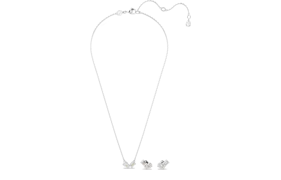 (Women) Swarovski Mesmera Symmetrical Silver Earrings Set for Women. 5665829 圖 3