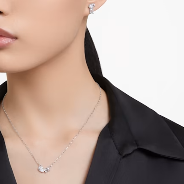 (Women) Swarovski Mesmera Symmetrical Silver Earrings Set for Women. 5665829 圖 7