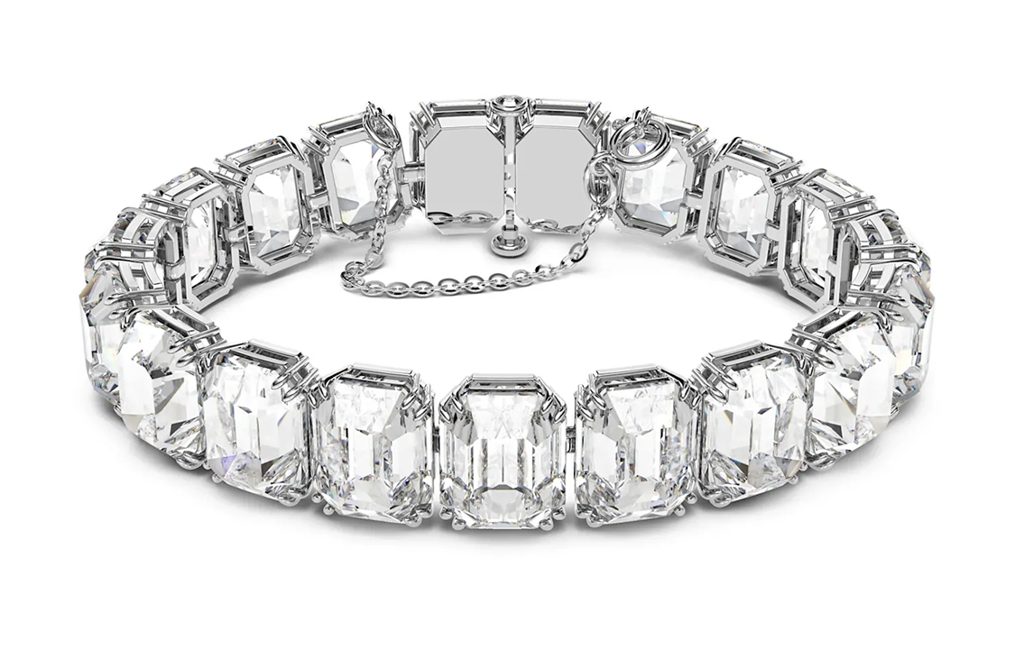 (Women) Swarovski Millenia Bracelet Large Octagon Cut Crystal Rhodium-Plated White . 5618699 圖 2