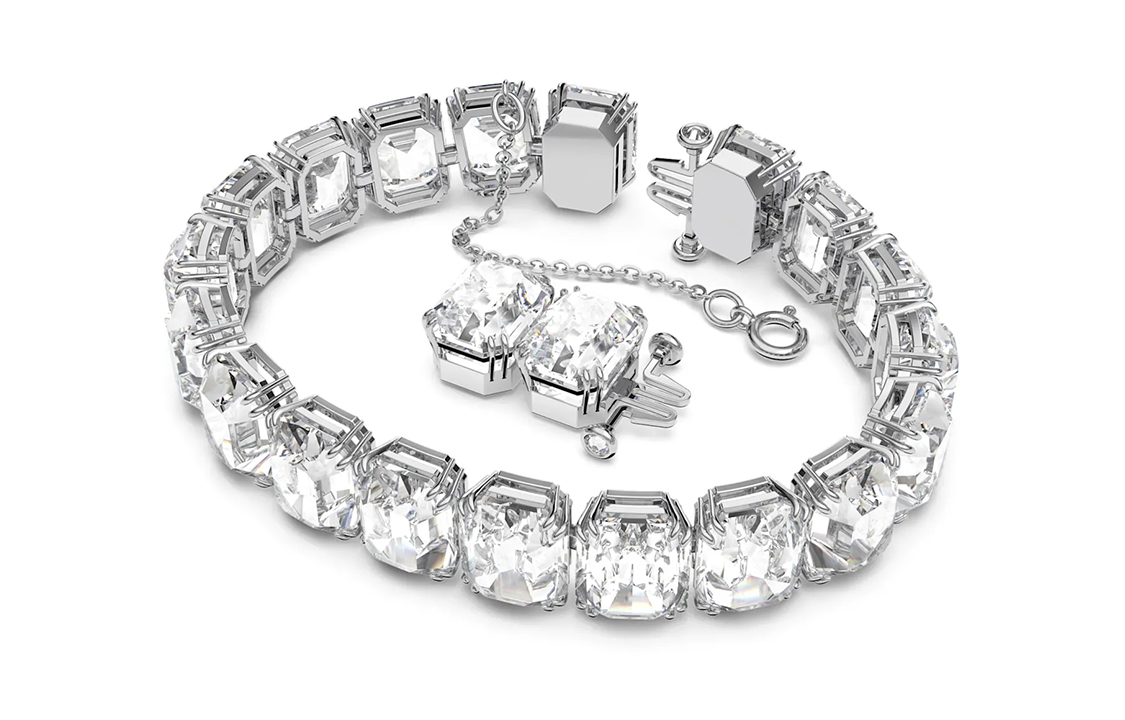(Women) Swarovski Millenia Bracelet Large Octagon Cut Crystal Rhodium-Plated White . 5618699 圖 3