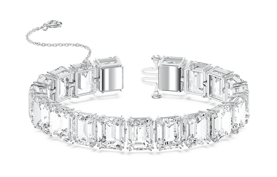 (Women) Swarovski Millenia Bracelet Large Octagon Cut Crystal Rhodium-Plated White . 5618699 圖 4