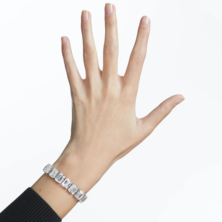(Women) Swarovski Millenia Bracelet Large Octagon Cut Crystal Rhodium-Plated White . 5618699 圖 5