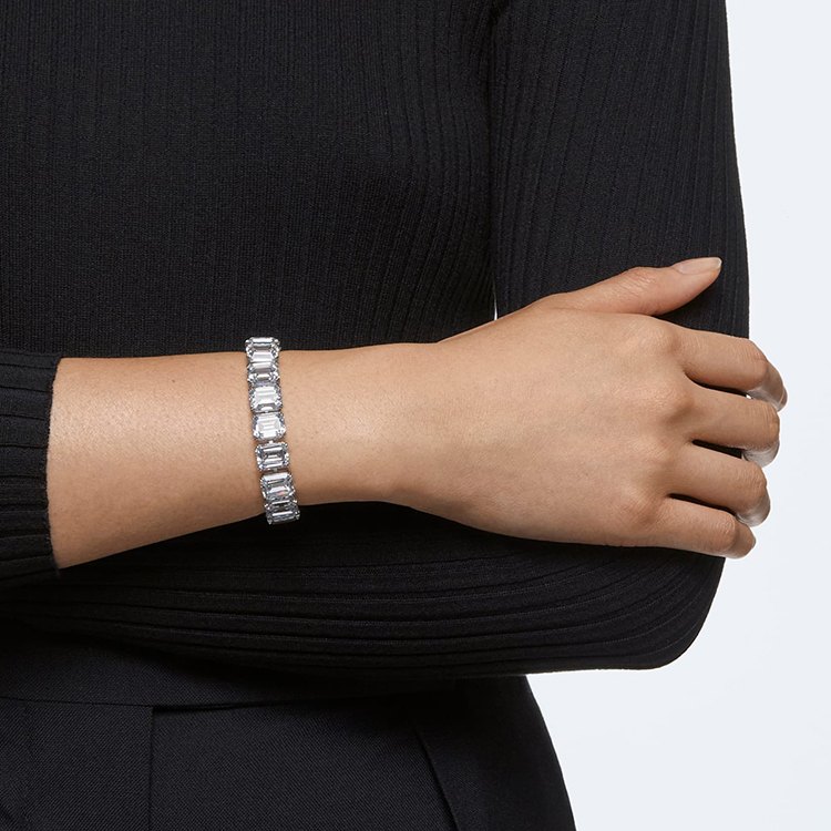 (Women) Swarovski Millenia Bracelet Large Octagon Cut Crystal Rhodium-Plated White . 5618699 圖 6