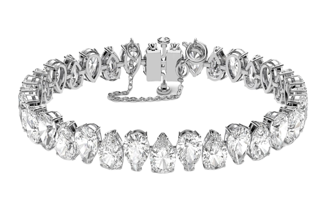 (Women) Swarovski Millenia Bracelet Pear Cut White Rhodium-Plated for Women. 5598350
