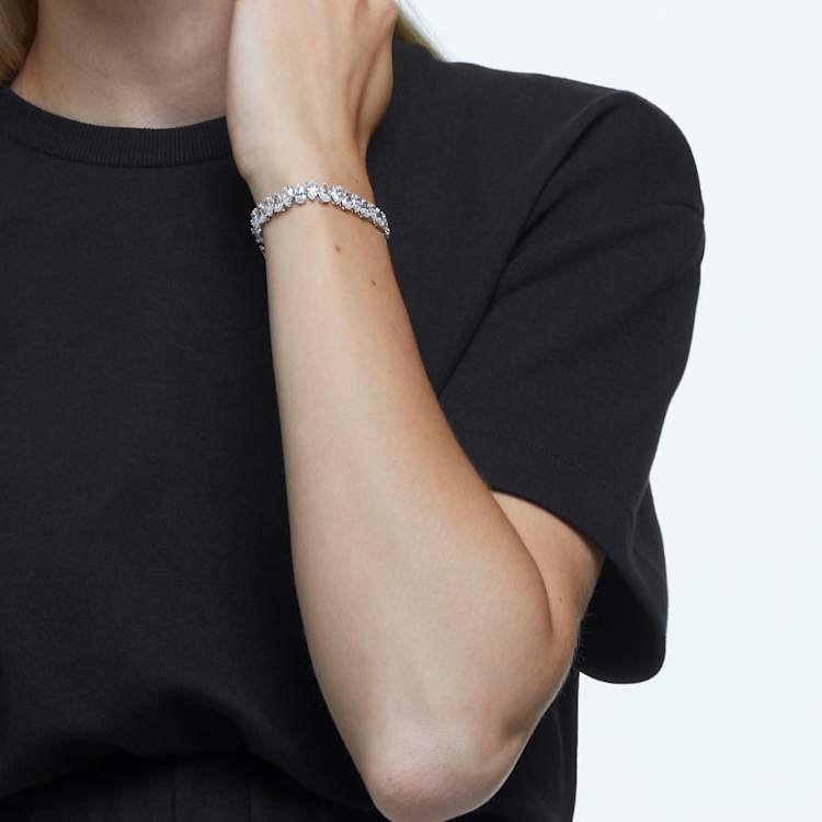 (Women) Swarovski Millenia Bracelet Pear Cut White Rhodium-Plated for Women. 5598350 圖 4