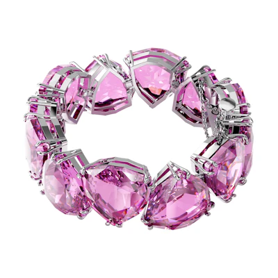 (Women) Swarovski Millenia Bracelet Pink Triangular Cut Crystal Rhodium-Plated Women. 5609714