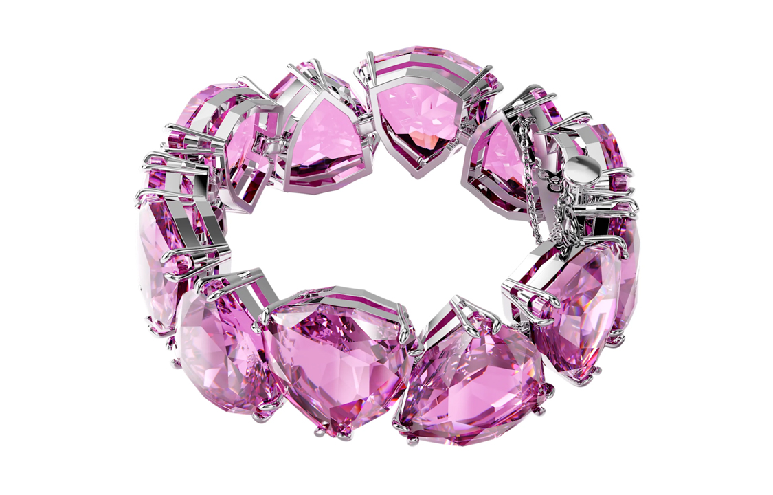 (Women) Swarovski Millenia Bracelet Pink Triangular Cut Crystal Rhodium-Plated Women. 5609714 圖 2