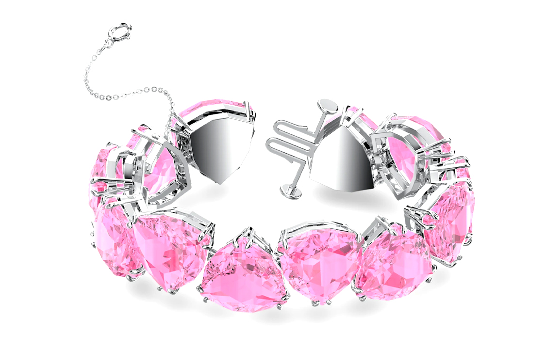 (Women) Swarovski Millenia Bracelet Pink Triangular Cut Crystal Rhodium-Plated Women. 5609714 圖 3