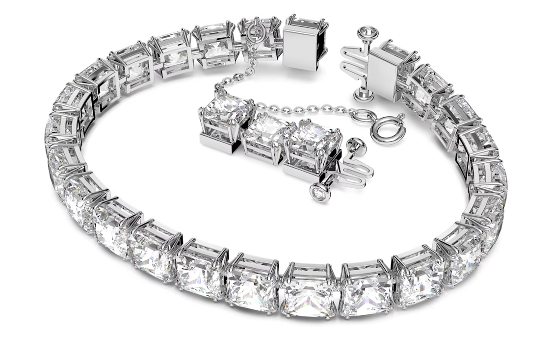 (Women) Swarovski Millenia Mixed-Cut Rhodium-Plated Necklace Set for Women - Silver White 5656351 圖 4