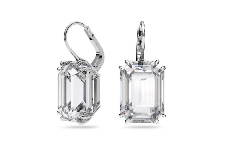 (Women) Swarovski Millenia Mixed-Cut Rhodium-Plated Necklace Set for Women - Silver White 5656351 圖 5