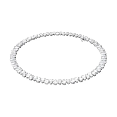 (Women) Swarovski Millenia Pear-Cut Stone Necklace for Women - White. 5598362