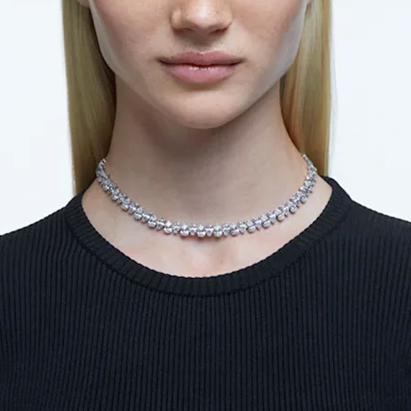 Lookbook (W) 施華洛世奇 Millenia 梨形切割石項鍊 女款 - 白色 5598362