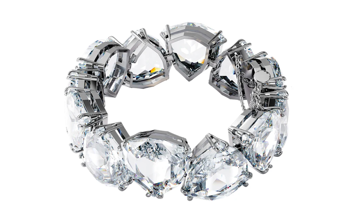 (Women) Swarovski Millenia Triangle-Cut Crystal Bracelet Rhodium-Plated Women’s White 5599194