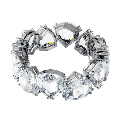 (Women) Swarovski Millenia Triangle-Cut Crystal Bracelet Rhodium-Plated Women’s White 5599194