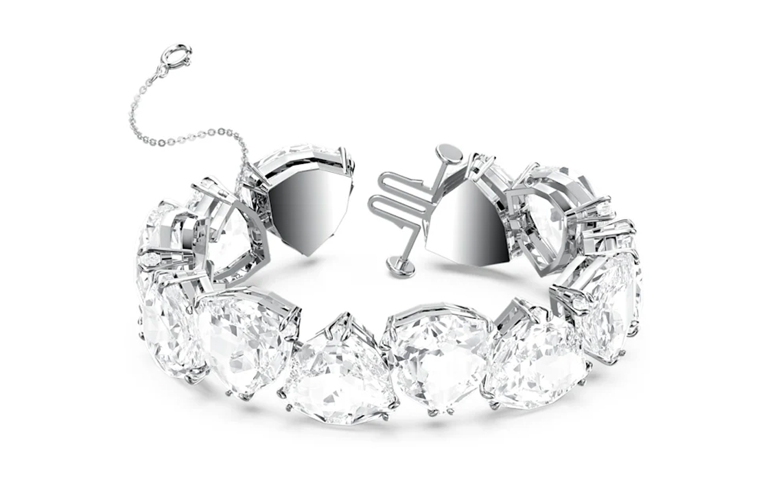 (Women) Swarovski Millenia Triangle-Cut Crystal Bracelet Rhodium-Plated Women’s White 5599194 圖 3