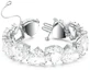 Lookbook (Women) Swarovski Millenia Triangle-Cut Crystal Bracelet Rhodium-Plated Women’s White 5599194