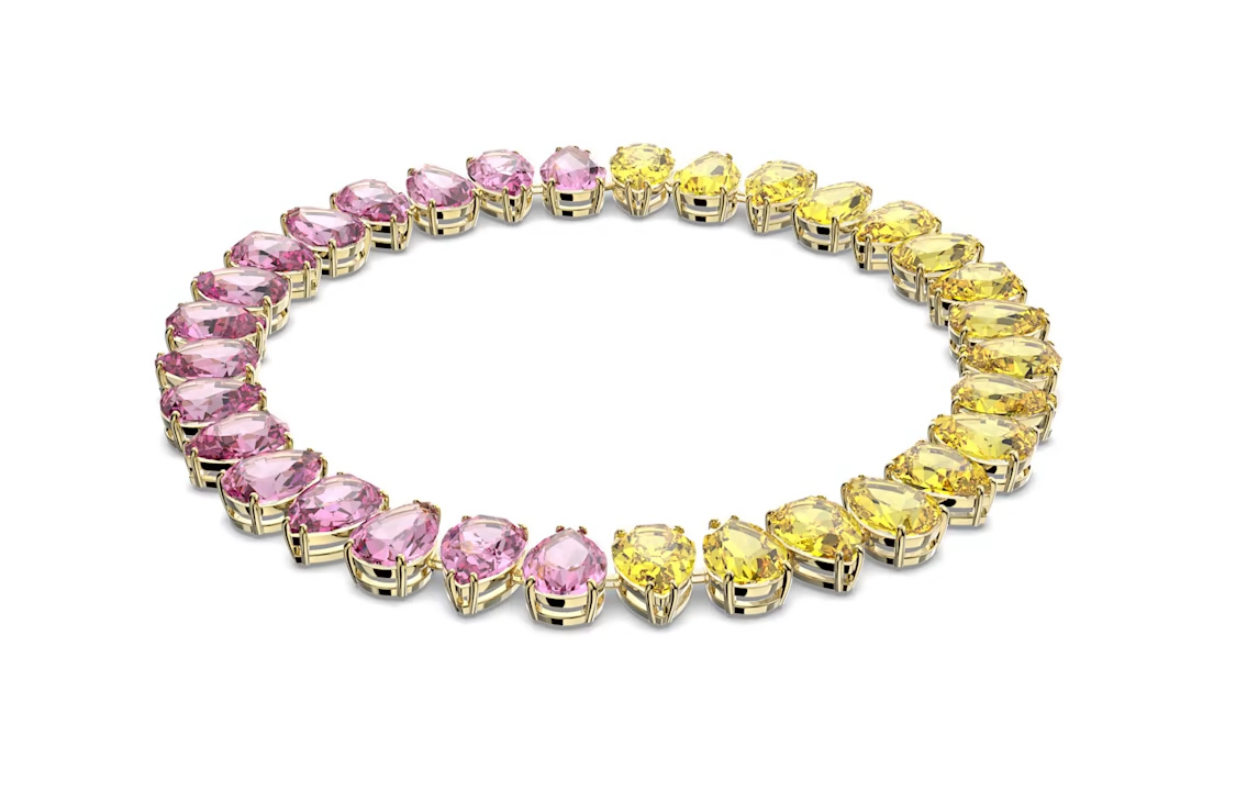 (Women) Swarovski Millenia Two-Tone Crystal Necklace  Pink/Yellow. 5616734 圖 2