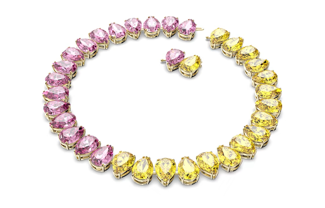 (Women) Swarovski Millenia Two-Tone Crystal Necklace  Pink/Yellow. 5616734 圖 3