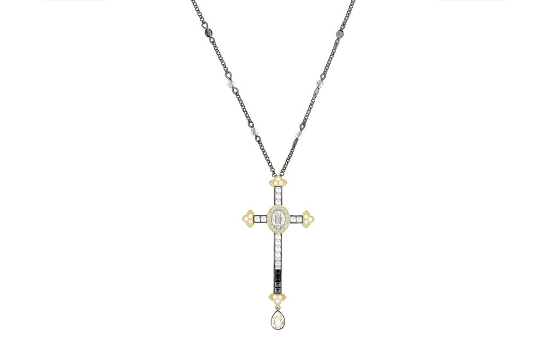 (Women) Swarovski Millennium Cross Pendant Necklace for Women Silver Crystal. 5409396 圖 2