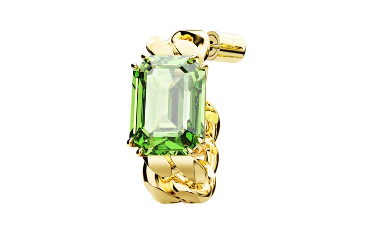 (Women) Swarovski Millennium Octagon Cut Crystal Gold-Plated Green Earrings for Women. 5671253 圖 3