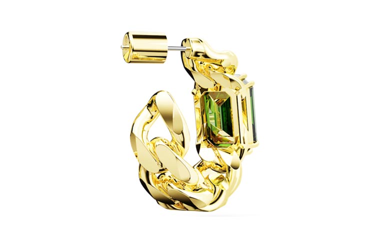 (Women) Swarovski Millennium Octagon Cut Crystal Gold-Plated Green Earrings for Women. 5671253 圖 4