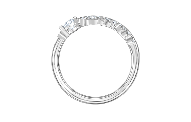 Lookbook (W) 스와로브스키 나이스 엘레강트 깃털 반짝이는 반지 5515029