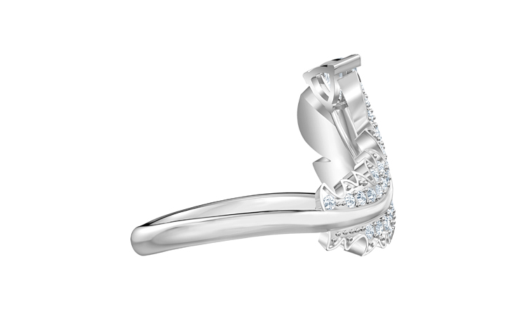 Shop (W) 스와로브스키 나이스 엘레강트 깃털 반짝이는 반지 5515029