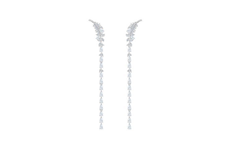 (Women) Swarovski Nice Feather-Inspired Creative Design Earrings for Women. 5493406