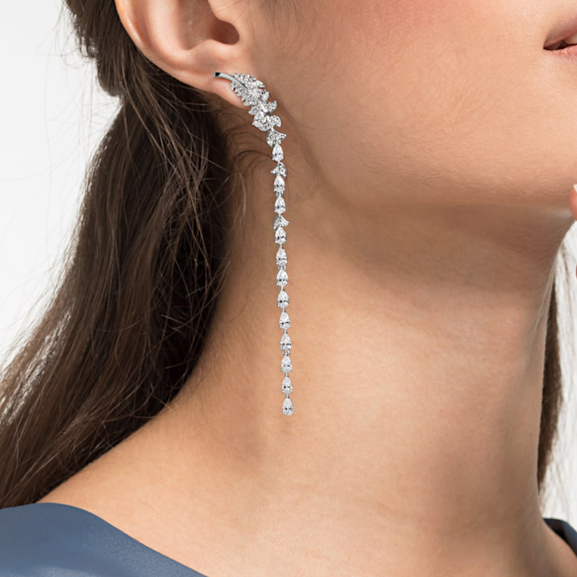 (Women) Swarovski Nice Feather-Inspired Creative Design Earrings for Women. 5493406 圖 5