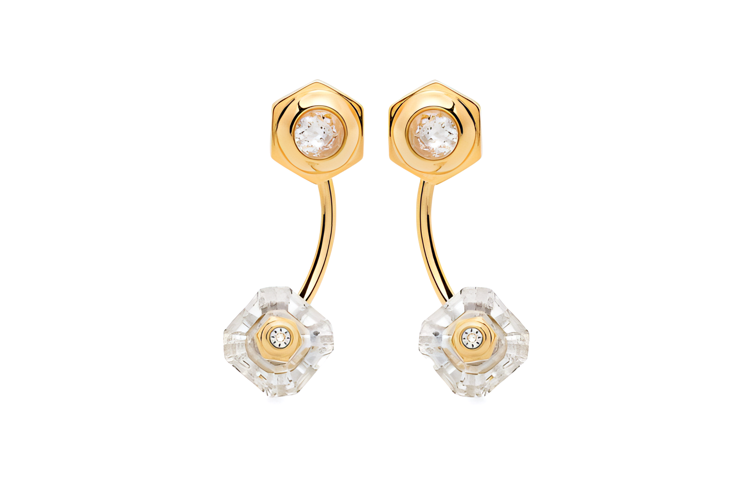 (Women) Swarovski Numina Gold-Plated Drop Earrings for Women in Gold. 5677980