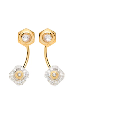 (Women) Swarovski Numina Gold-Plated Drop Earrings for Women in Gold. 5677980