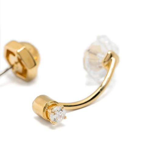 (Women) Swarovski Numina Gold-Plated Drop Earrings for Women in Gold. 5677980 圖 4