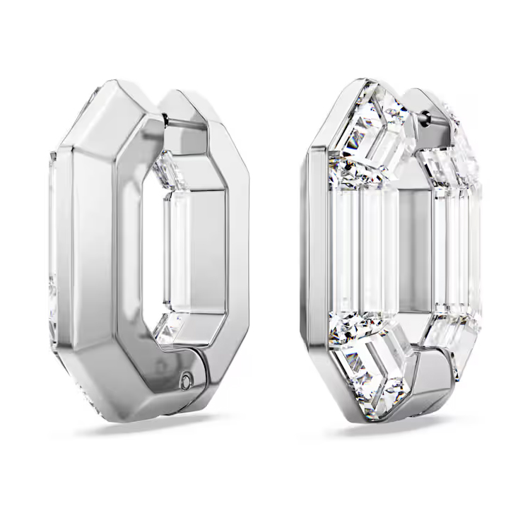 (Women) Swarovski Octagon Crystal Design  Earrings - White. 5696289 圖 4