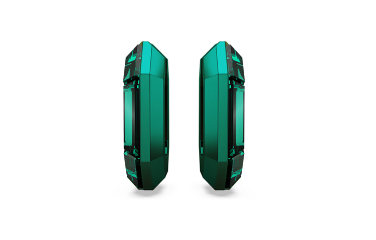 (Women) Swarovski Octagon Design Green Crystal Aluminum Earrings for Women 5680786 圖 3
