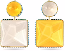 (Women) Swarovski Orbita Yellow Teardrop Asymmetric Earrings for Women. 5600522 (Women) Swarovski Orbita Yellow Teardrop Asymmetric Earrings for Women. 5600522